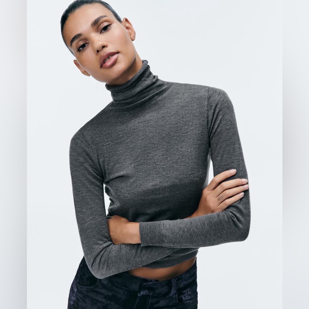 ZARA FUNNEL NECK SWEATER